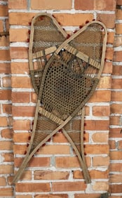 Antique Huron Native American Indian Snowshoes