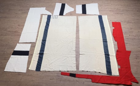Collection of Wool Trade Blanket Pieces for Craft