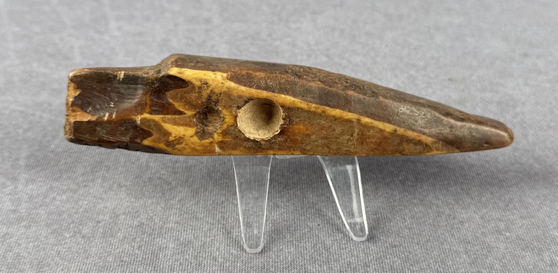 Ancient Thule Inuit Alaskan Eskimo Harpoon Point: 6" long. Carved walrus material. Native made prior to 1972. This item cannot be shipped to Oregon, California, Hawaii, New York, New Jersey, Internationally, or any other state that prohibits.