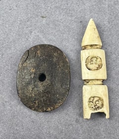 Ancient Thule Inuit Alaskan Eskimo Spindle Whorl