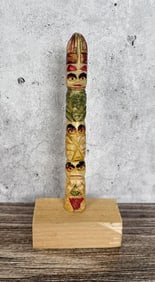 1950s Northwest Coast Carved Bone Totem Pole