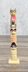 1950s Northwest Coast Carved Bone Totem Pole