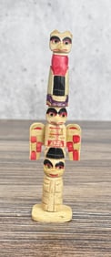 1950s Northwest Coast Carved Bone Totem Pole