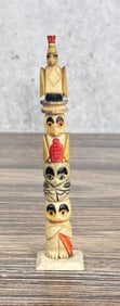 1950s Northwest Coast Carved Bone Totem Pole