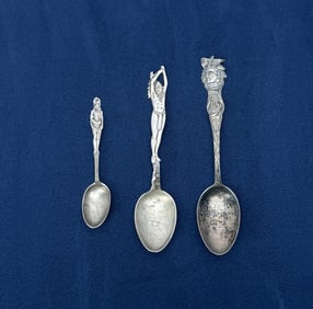 Sterling Silver Indian Chief Souvenir Spoons