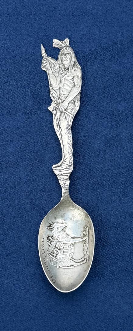 Indian Chief Sterling Silver Souvenir Spoon (1 of 4)