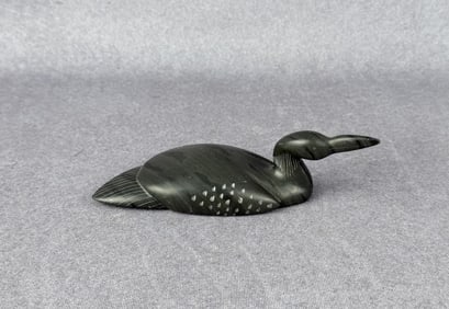 Isaac Amitook Cape Dorset Soapstone Loon Carving