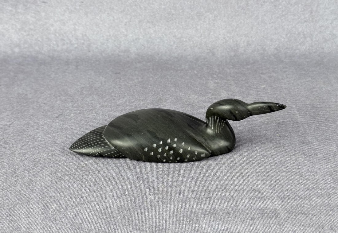 Isaac Amitook Cape Dorset Soapstone Loon Carving (1 of 4)