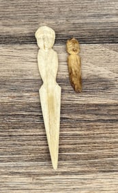 Ancient Okvik Alaskan Inuit Eskimo Carved Doll