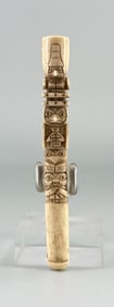 Alaskan Inuit Eskimo Carved Cigarette Stem