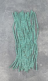 Rolled Turquoise Heishi Beads