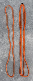 Rolled Red Coral Indian Pueblo Trade Beads