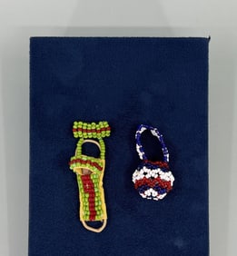 Miniature Native American Indian Beaded Charms