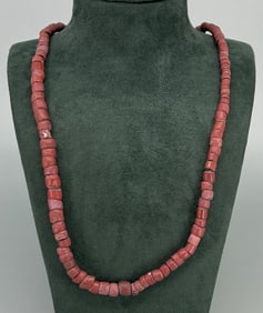 Native American Indian Trade Beads Red Green Heart