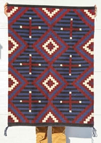 Ofelia Joe Navajo Indian Revival Chief's Blanket
