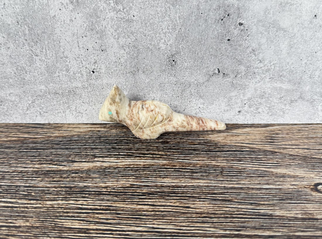 Zuni Carved Bird Fetish: 2 7/8" by 1 1/4" by 1/2"