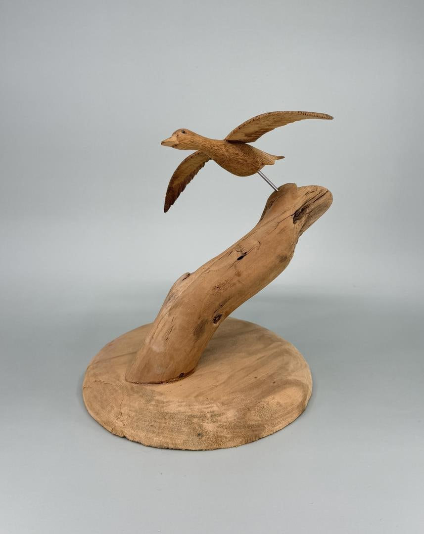 Joe Mathias Oregon Wood Duck: 7 3/8" by 6 3/4" by 6 3/4"