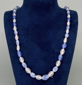 Art Deco Blown Glass Flapper Necklace