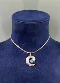 Lowell Draper Navajo Sterling Turquoise Necklace