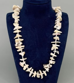 Pueblo Indian Mother Of Pearl Shell Necklace