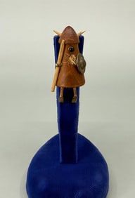 Mid Century Teak Danish Viking Brooch