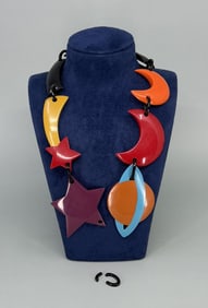 Marion Godart Bakelite Celestial Necklace