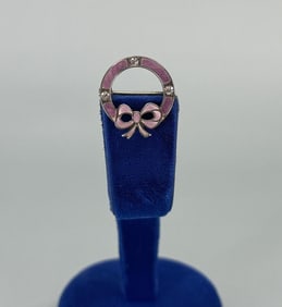 Victorian Sterling Silver Enamel Brooch