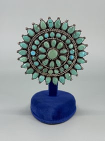 Victor Moses Begay Navajo Turquoise Brooch