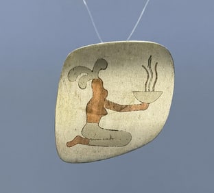 Taxco Mexico Sterling Silver Aztec Brooch