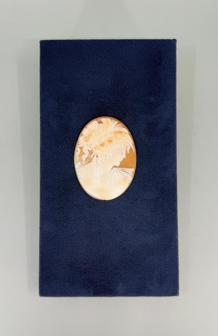Large Victorian Carved Shell Cameo (1 of 3)