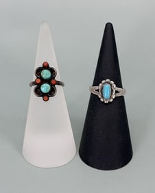 James Saunders Navajo Turquoise Sterling Ring