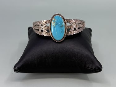 Navajo Pacific Jewelry Turquoise Sterling Bracelet