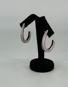 Sterling Silver Modernist Earrings