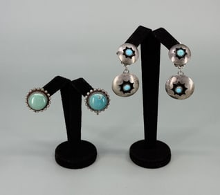 Navajo Sterling Silver Turquoise Earrings
