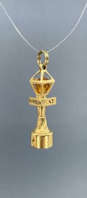14K Gold Bourbon St New Orleans Charm