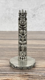 Haida Northwest Coast Indian Pewter Totem Pole
