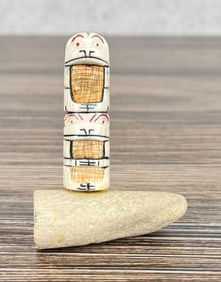 Alaskan Inuit Eskimo Carved Totem Pole