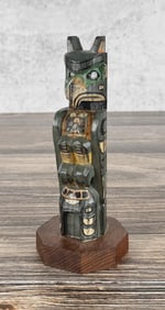 Vic Yeoda Alaskan Inuit Carved Totem Pole