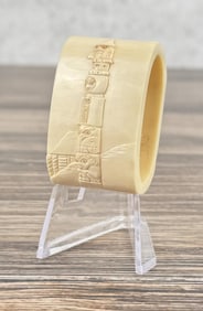 Alaskan Inuit Eskimo Carved Totem Napkin Ring