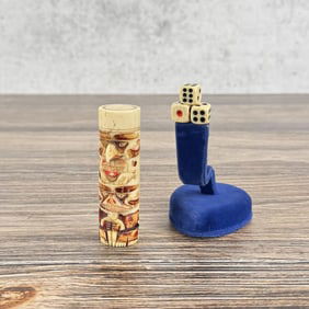 Alaskan Carved Totem Pole Dice Case