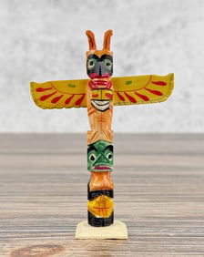 1950s Northwest Coast Carved Bone Totem Pole