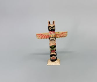 1950s Northwest Coast Carved Bone Totem Pole