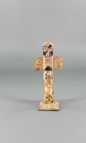 1950s Northwest Coast Carved Bone Totem Pole