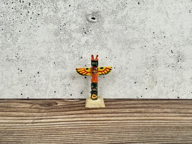 1950s Northwest Coast Carved Bone Totem Brooch