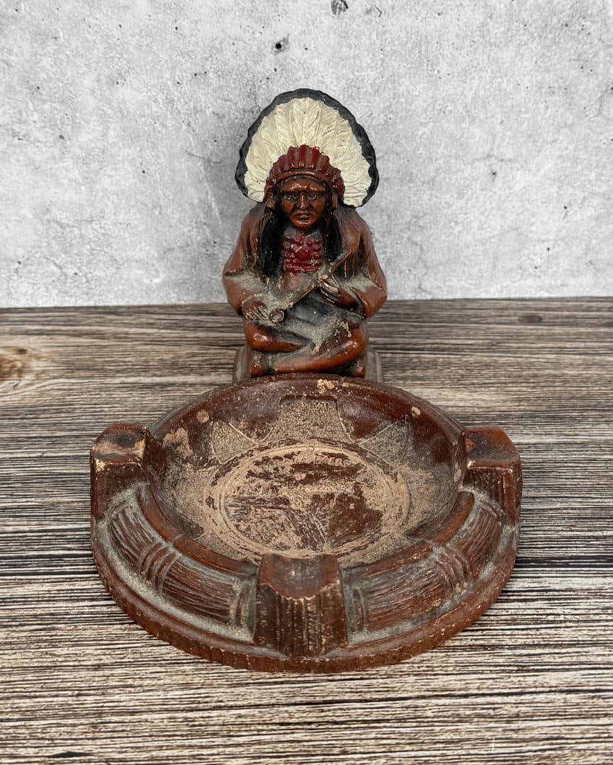 Syroco Native American Indian Ashtray (1 of 4)