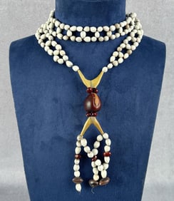 South Pacific Seed Pod Necklace