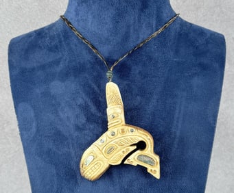 Haida Northwest Coast Indian Whale Necklace