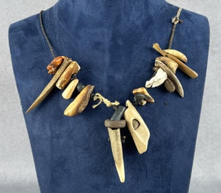 Ancient Thule Alaska Inuit Eskimo Tool Necklace