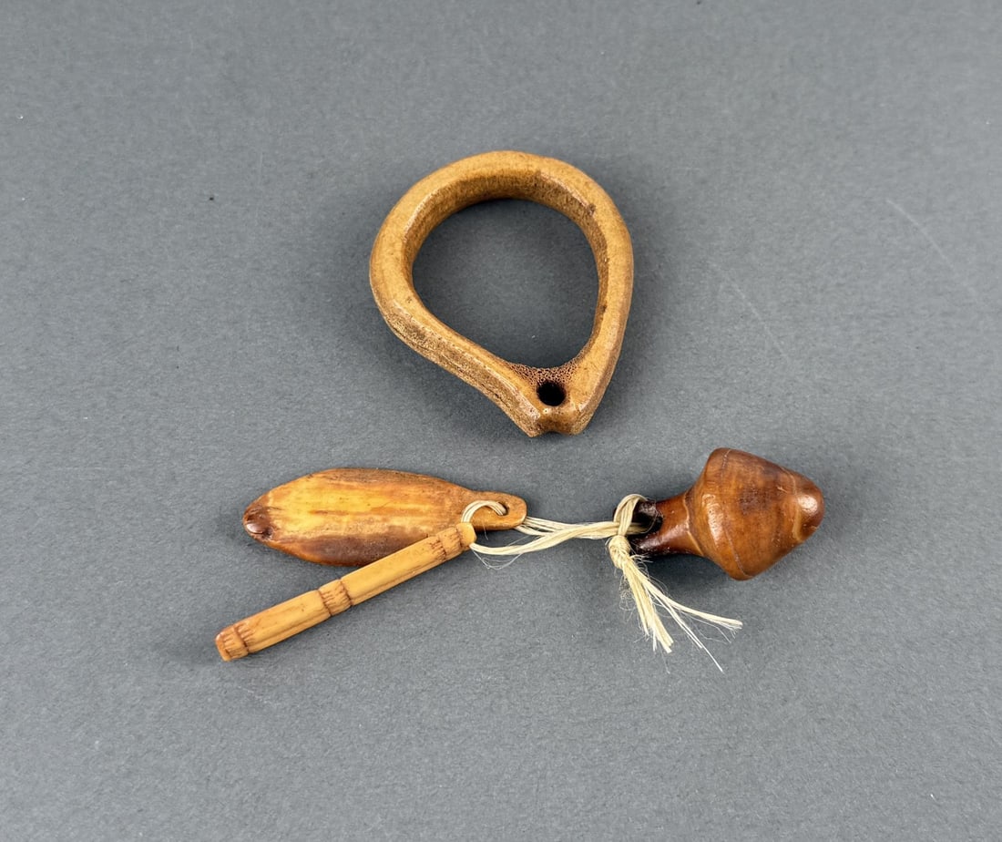 Ancient Thule Inuit Alaskan Eskimo Fishing Tools (1 of 3)