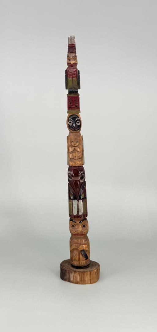 Alaskan Inuit Eskimo Carved Totem Pole (1 of 6)